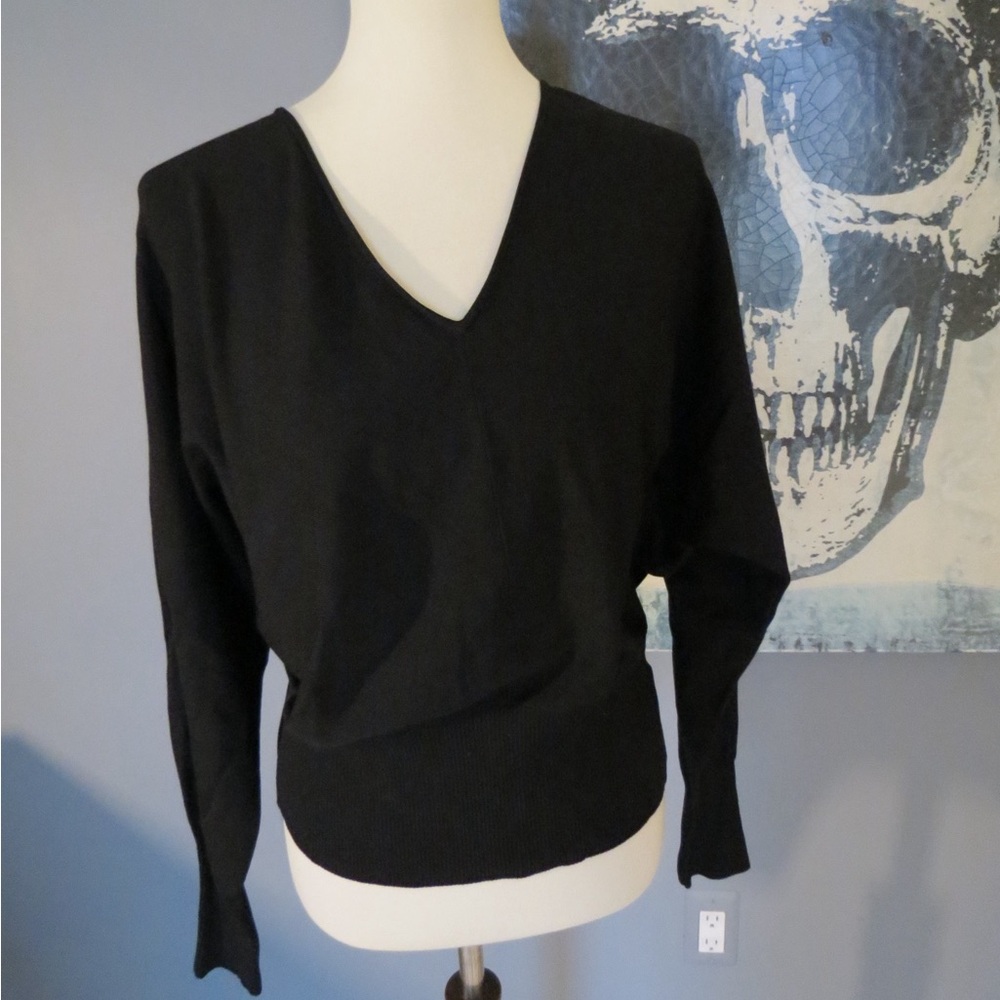Express Black V-Neck Sweater